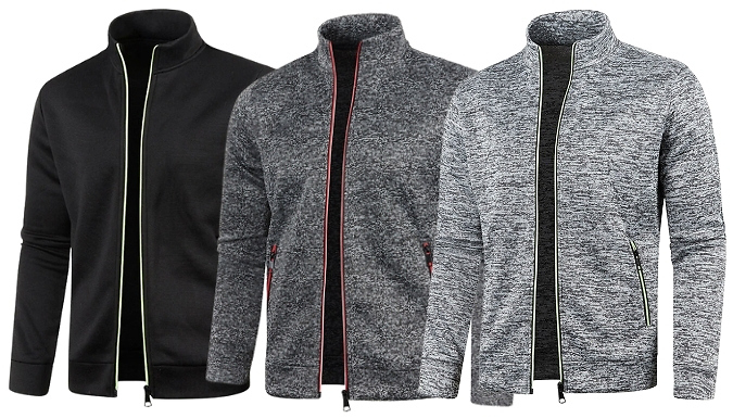 Men's Zip-Up Lightweight Jacket - 6 Colours & 5 Sizes