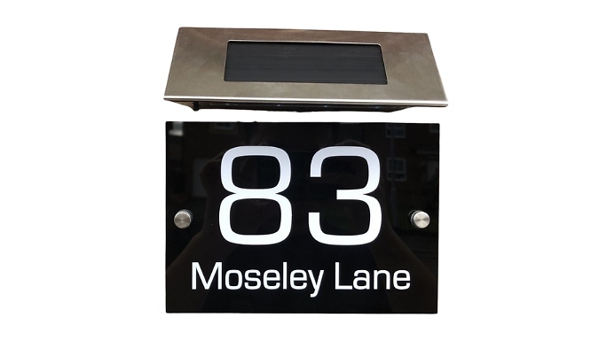 Personalised Solar Light Door Signs - 4 Designs