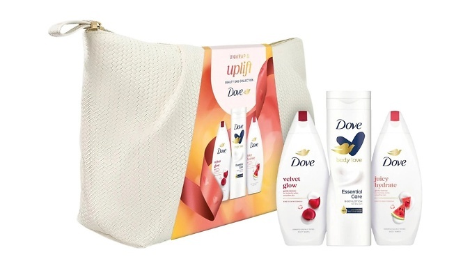 Dove Unwrap & Uplift Beauty Bag Collection Gift Set - Buy 1, 2, 3 or 4!