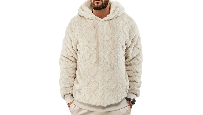 Men’s Jacquard Fleece Hoodie - 5 Colours, 6 Sizes!