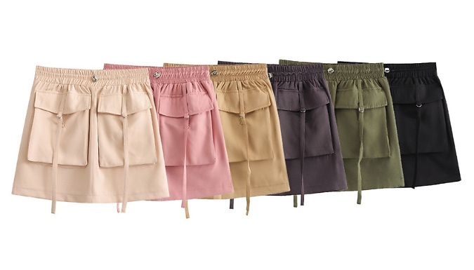 Women’s A-Line Short Cargo Skirt - 6 Colours & 4 Sizes