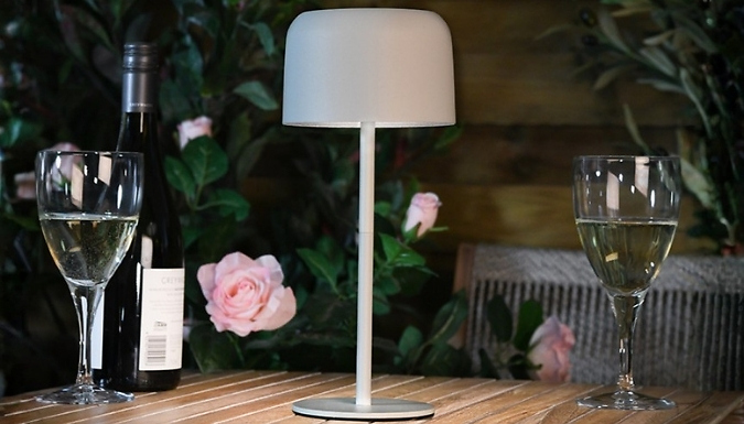 1 or 2-Pack of Solar Garden Table Lamps with Touch Control - 2 Colours!