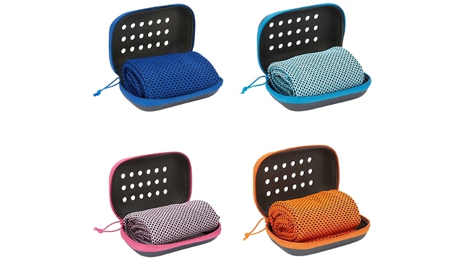 Go Groopie Cool For Deal Quick-Drying Cooling Sports Towel with Carry Case - 12 Colours!