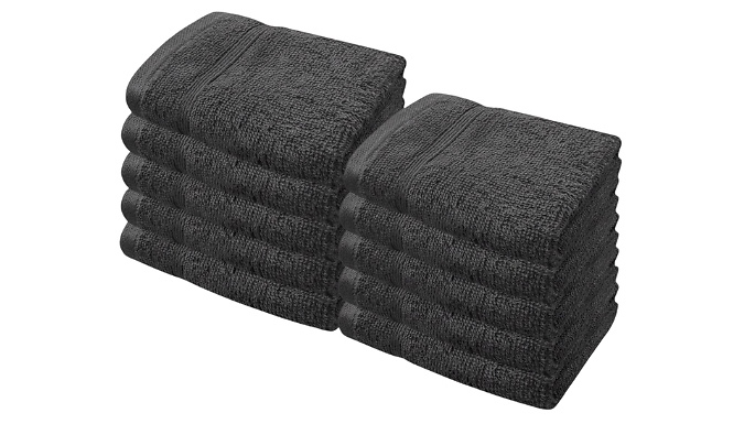 10 Pack Luxe Cotton Face Towels - 8 Colours!