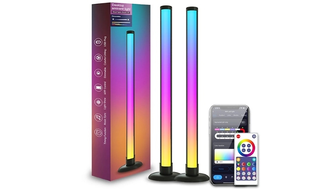 2-Pack of Smart LED Light Bars - with Music Sync!
