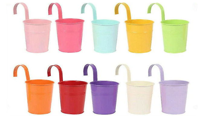 10 or 20 Pack of Colourful Hanging Flower Pots