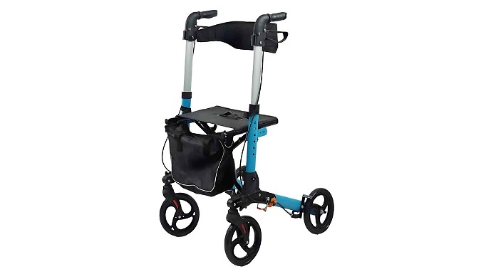 4 Wheel Rollator Walker with Foldable Seat