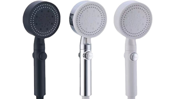 High Pressure Turbo Handheld Shower Head - 3 Colours