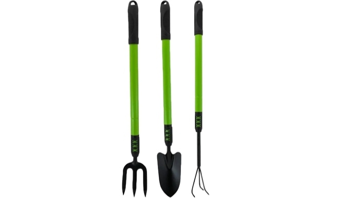 3-Piece Garden Tool Set with Telescopic Handles