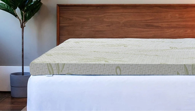 Bamboo Memory Foam Mattress Topper - 4 Sizes & 2 Thicknesses