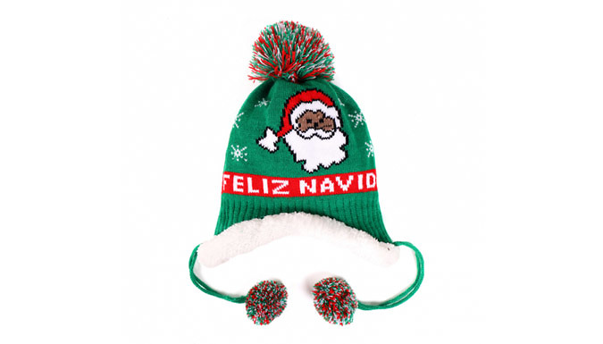 Kid's Knitted Wool Christmas Pom Pom Hat - 3 Designs