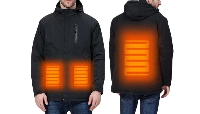 USB Heated Winter Unisex Jacket - 6 Colours & 7 Sizes