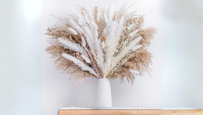 50-Piece Elegant Dried Pampas Grass Set