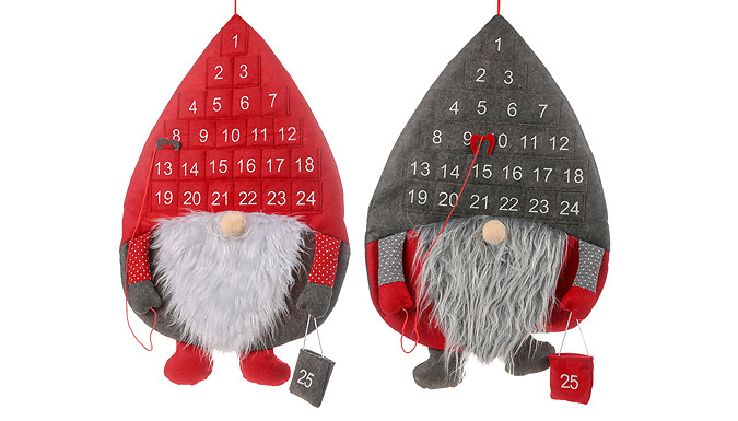 Christmas Gnome DIY Hanging Advent Calendar - 2 Colours