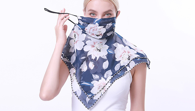 1 or 2-Pack of Floral Scarf Face Covers - 6 Styles