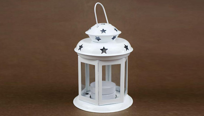 1 or 2 Starry Iron Candle Lantern - 2 Colours