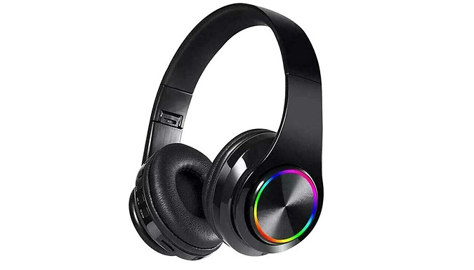 Bluetooth 5.0 On-Ear LED Headphones - 4 Colours