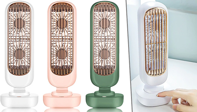 Shop in Store UK Portable Tower Fan with Twin Leaves - 3 Colours