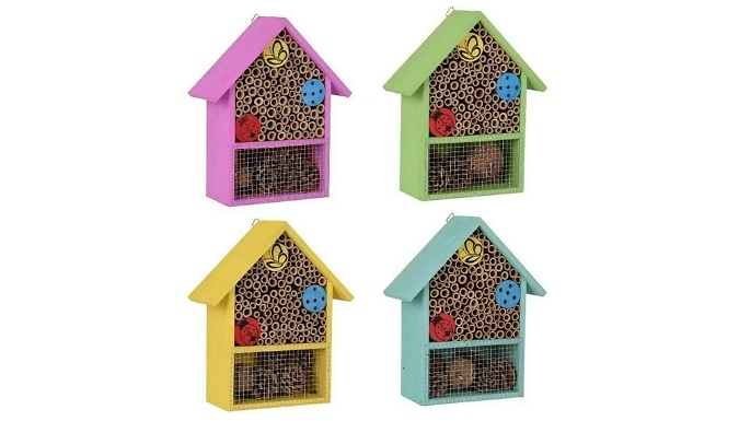 Wooden Insect Hotel - 4 Colours