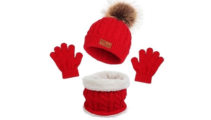 Children's Hat, Scarf and Gloves Set - 7 Colours