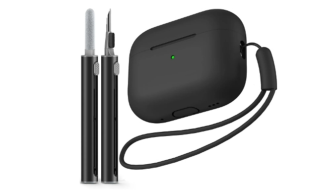AirPods Pro Compatible Protective Case Cover with Cleaner Kit - 5 Colours!