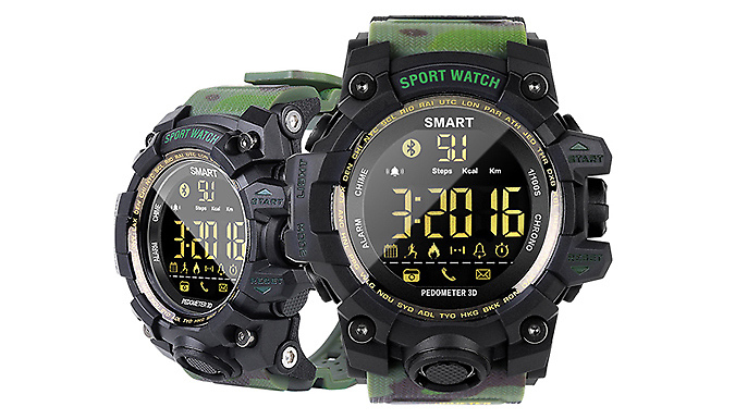 EX16S Military-Style Smart Sports Watch - 4 Colours