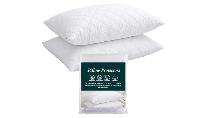 Quilted Zipped Pillow Protectors - 2, 4 or 6 Pack!