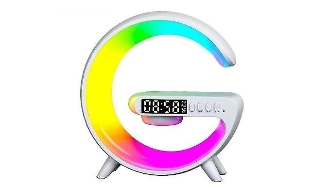 G Shaped Wireless Charger Speaker & Lamp - 2 Sizes from Go Groopie IE