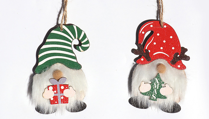 4, 8, or 12 Faceless Wooden Christmas Decoration Dolls