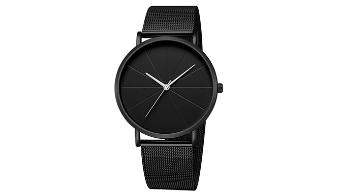 Modern Quartz Watch With Metal Strap - 3 Colours