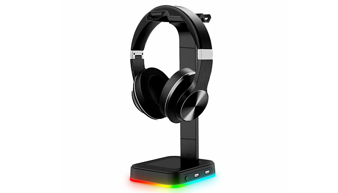 4-In-1 RGB Headphones Stand
