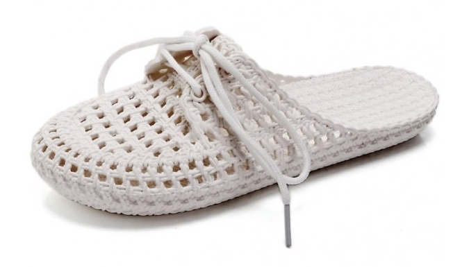 Soft Slip-On Breathable Knitted-Effect Slippers - 6 Colours & 5 Sizes