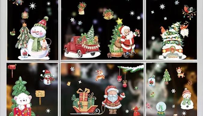 Merry Christmas Window Stickers - 9 Sheets