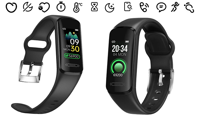 V101 Heart-Rate Monitoring Bluetooth Smart Fitness Tracker Watch