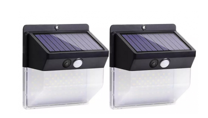 136 LED Solar Motion Sensor Outdoor Light - 2 or 4-Pack