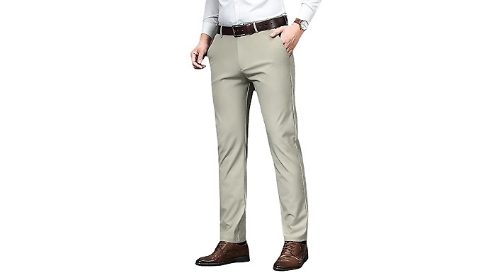 Men’s Formal High-Stretch Trousers - 5 Sizes & 3 Colours