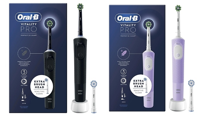 Oral-B Vitality Pro Electric Toothbrush - Black or Lilac