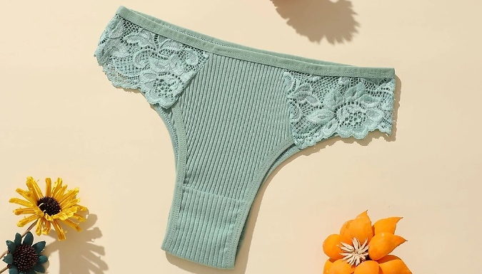 8-Pack Women's Cotton Lace Briefs - 3 Sizes