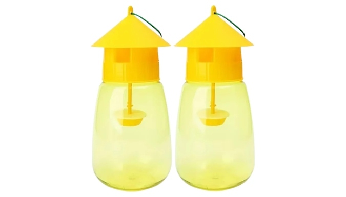2-Pack of Outdoor Hanging Fruit Fly & Wasp Traps