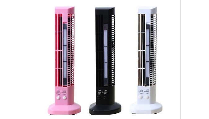 Tower Fan with LED Lights - 3 Colours