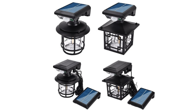 Outdoor Waterproof Motion Sensor Solar Wall Light- 2 Designs, 2 Styles