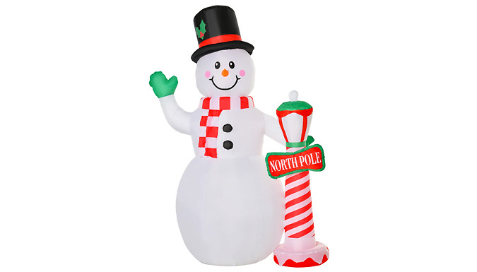 HOMCOM LED Christmas Inflatable Snowman Decoration