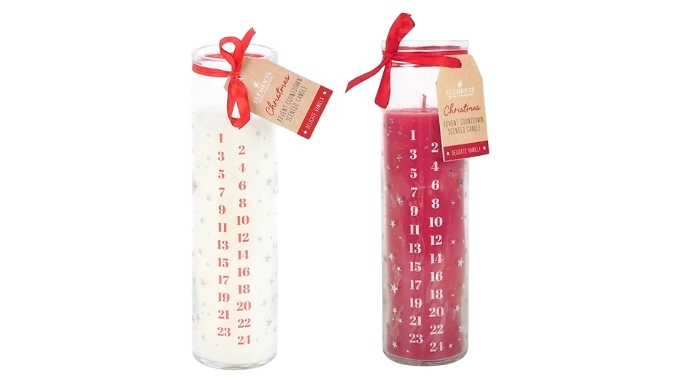 Tall Christmas Candle Advent Calendar - 2 Scents!