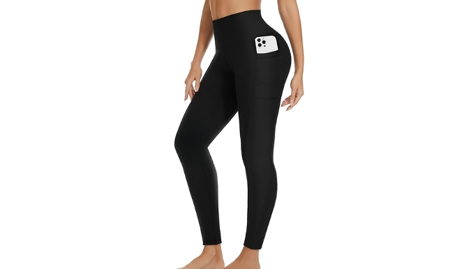 Women's Fleece Lined Leggings - 3 Colours & 5 Sizes