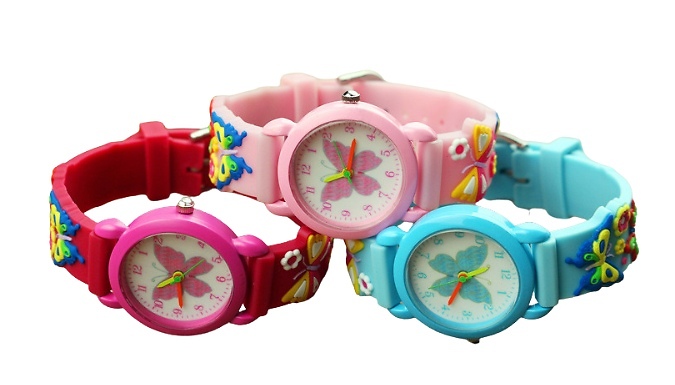 Kids' 3D Butterfly Quartz Watch - 3 Colours