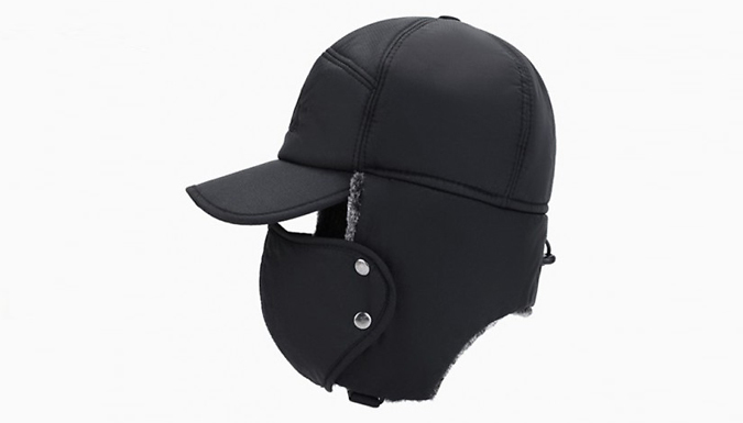 2-in-1 Thermal Cap & Visor with Faux Fur Lining