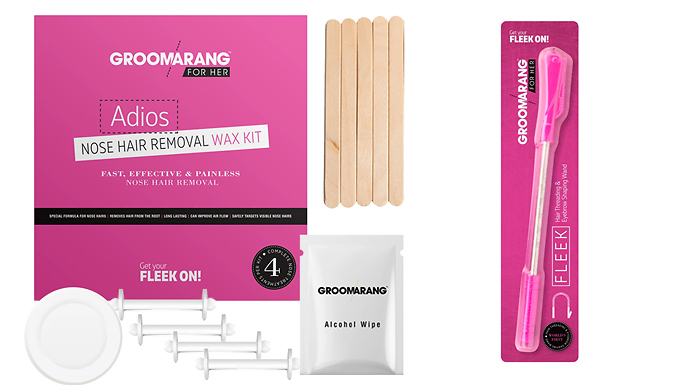 Groomarang For Her Nose Hair Wax Kit & Eyebrow Shaping Wand