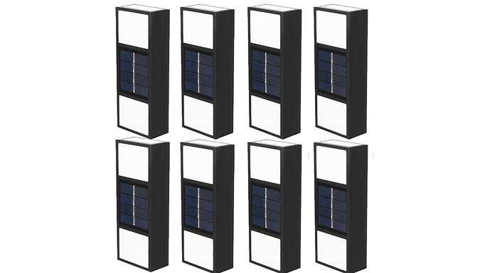 1-12 Pack Solar Double-Sided Wall Lamp - 2 Colours