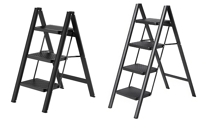 2, 3 or 4-Step Folding Metal Step Ladder