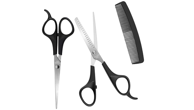 3-Piece Generise Grooming Set - Cutting Scissors, Thinning Scissors & Comb